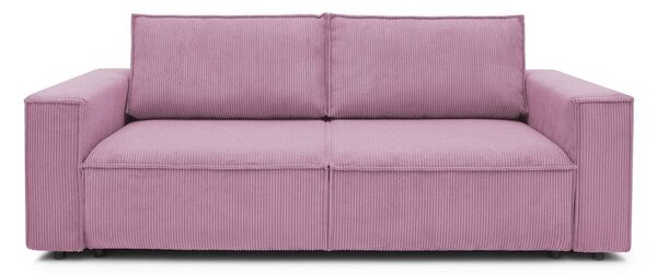Różowa sztruksowa rozkładana sofa 245 cm Nihad – Bobochic Paris