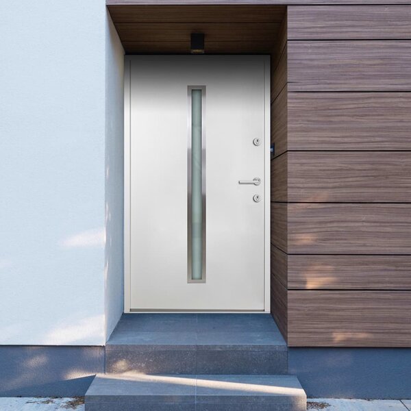 Aluminiowe drzwi zewnętrzne, białe, 100 x 200 cm