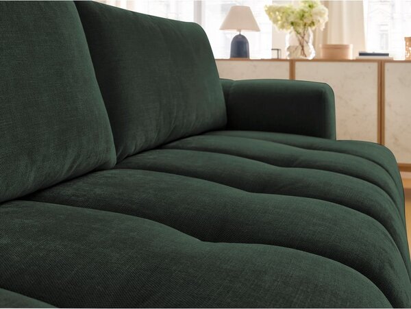 Zielona rozkładana/ze schowkiem sofa 251 cm Fuji – Bobochic Paris