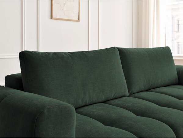 Zielona rozkładana/ze schowkiem sofa 251 cm Fuji – Bobochic Paris