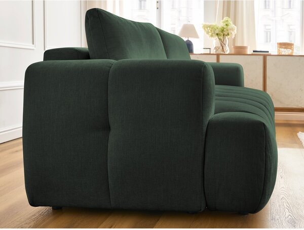 Zielona rozkładana/ze schowkiem sofa 251 cm Fuji – Bobochic Paris