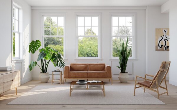 Karmelowa sofa z bawolej skóry z konstrukcją z litego drewna dębowego Gazzda Fawn, 180 cm