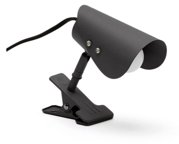 Czarna metalowa lampa stołowa z klipsem (wysokość 16 cm) Jula – Kave Home