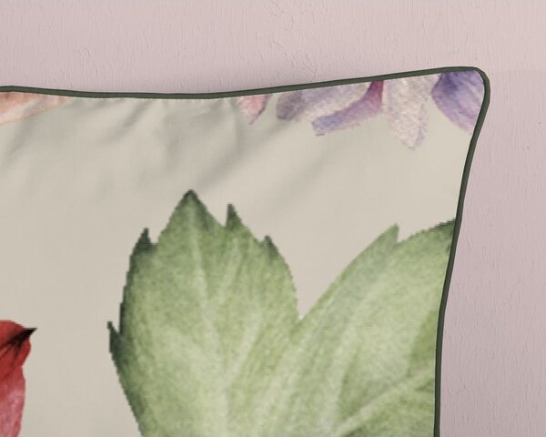 Beżowa pościel dwuosobowa z satyny bawełnianej 200x220 cm Fiori – Descanso