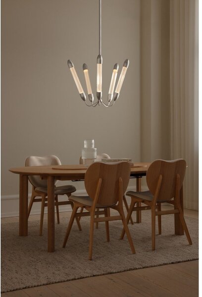 Stalowa lampa wisząca w kolorze srebra ze szklanym kloszem ø 69 cm Lemon Squeeze – UMAGE
