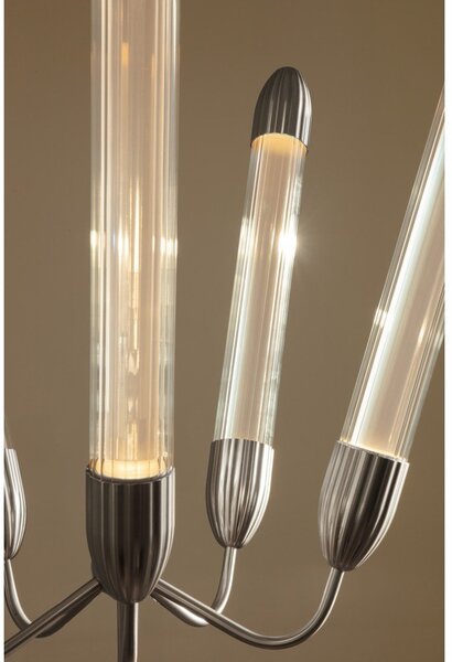 Stalowa lampa wisząca w kolorze srebra ze szklanym kloszem ø 69 cm Lemon Squeeze – UMAGE