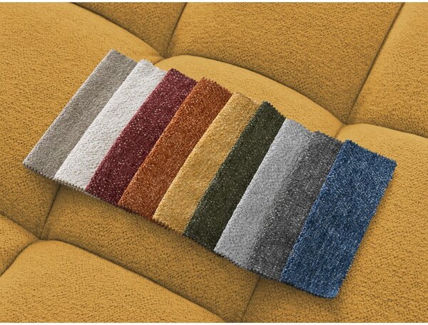 Musztardowa sofa z tkaniny szenilowej 278 cm Everest – Bobochic Paris