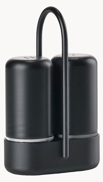Komplet solniczki i pieprzniczki Singles Black, 3 elem