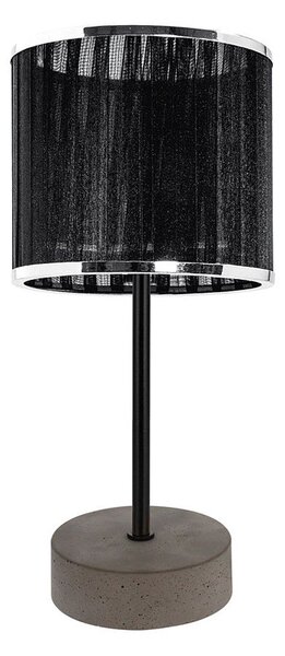 Czarna lampka stołowa na betonowej podstawie - A93-Asmara