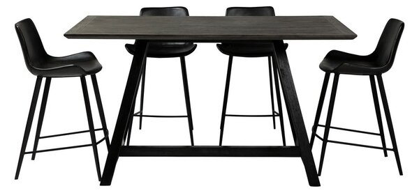 Czarny hoker z imitacji skóry DAN–FORM Denmark Hype, wys. 91 cm