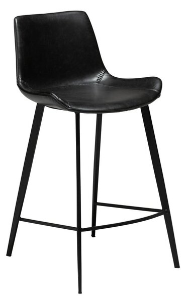 Czarny hoker z imitacji skóry DAN–FORM Denmark Hype, wys. 91 cm