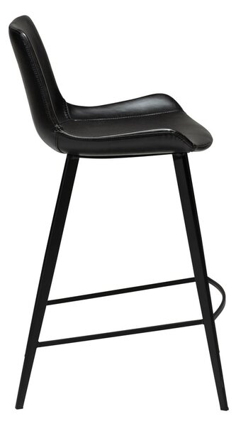Czarny hoker z imitacji skóry DAN–FORM Denmark Hype, wys. 91 cm