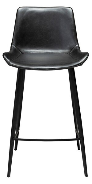 Czarny hoker z imitacji skóry DAN–FORM Denmark Hype, wys. 91 cm