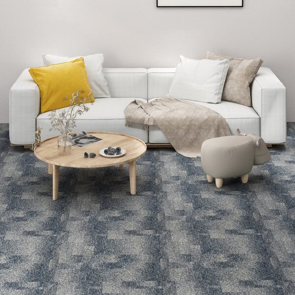 Podłogowe płytki dywanowe, 20 szt., 5 m², ciemnoniebieskie