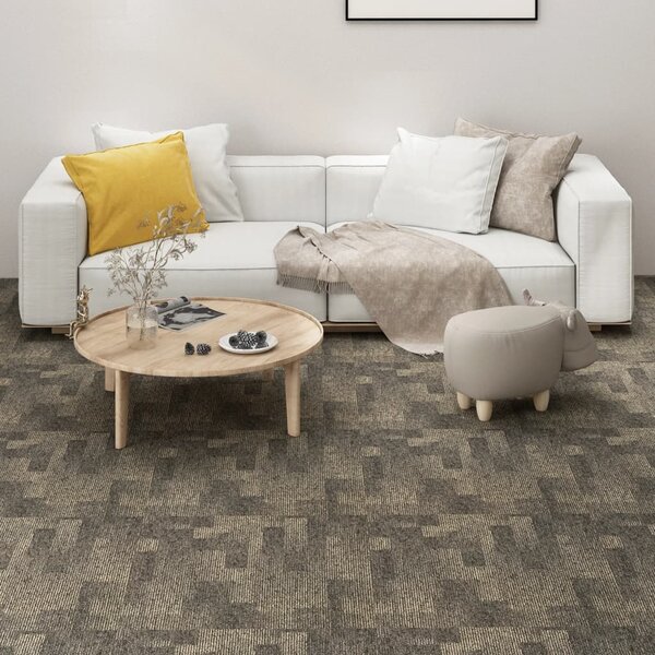 Podłogowe płytki dywanowe, 20 szt., 5 m², szaro-beżowe
