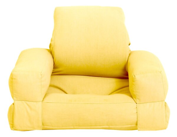 Żółty dziecięcy fotel rozkładany Karup Design Mini Hippo Yellow