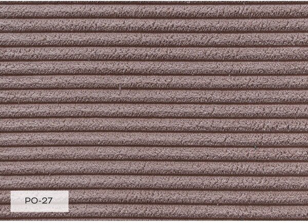 Szaroróżowy sztruksowy szezlong (prawostronny) Chic Charlotte – Miuform