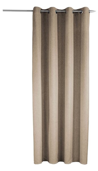Brązowa zasłona 135x245 cm Len Uni – Sehlbach