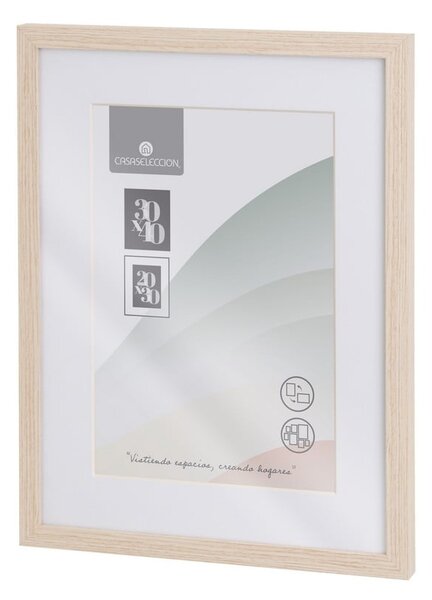 Ramka ścienna w naturalnym kolorze 32x42 cm Sencillo – Casa Selección
