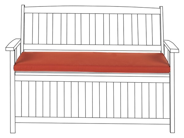 Poduszka siedziskowa na ławkę ogrodową 45 x 108 cm czerwona poliester Sovana Beliani