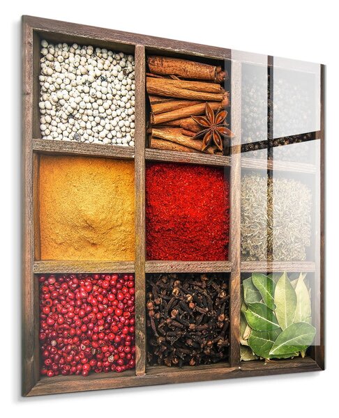 Szklany obraz 30x30 cm Spices Box – Styler