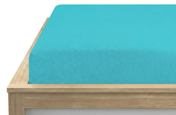 Frotte prześcieradło PREMIUM turkusowe 160x200 cm