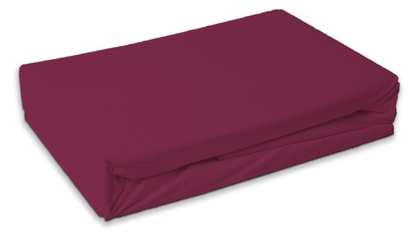 Prześcieradło frotte do dziecięcego łóżeczka PREMIUM 60x120 cm bordowe