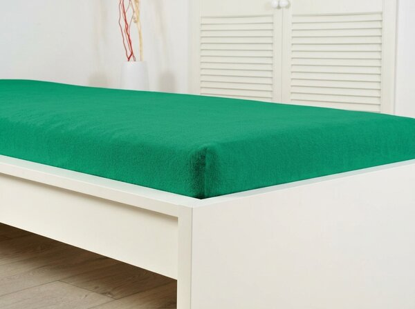 Prześcieradło frotte do łóżeczka dziecięcego PREMIUM 60x120 cm miętowe