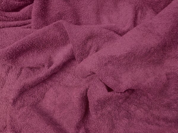 Prześcieradło frotte do dziecięcego łóżeczka PREMIUM 60x120 cm bordowe