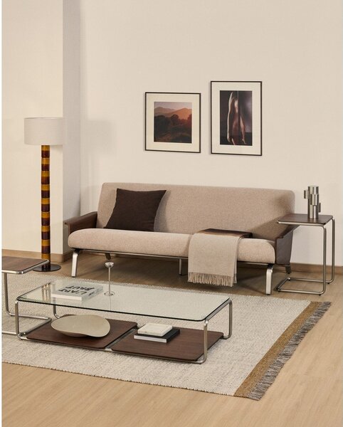 Jasnobrązowa sofa z tkaniny szenilowej 205 cm Amsen – Kave Home