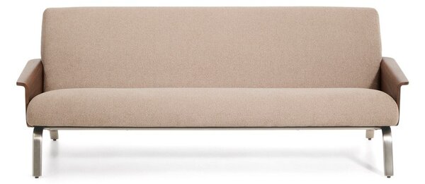 Jasnobrązowa sofa z tkaniny szenilowej 205 cm Amsen – Kave Home