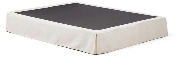 Białe tapicerowane łóżko dwuosobowe bez zagłówka 160x200 cm Jaira – Kave Home