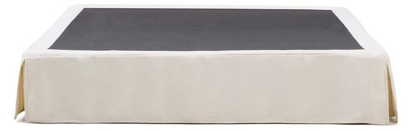 Białe tapicerowane łóżko dwuosobowe bez zagłówka 160x200 cm Jaira – Kave Home