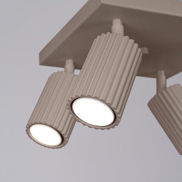 Szarobrązowa metalowa lampa punktowa ø 6,5 cm Gleam – Sollux
