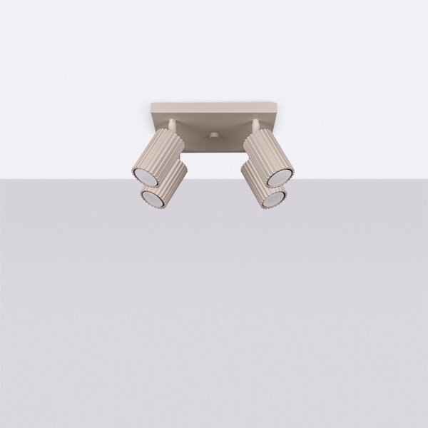 Szarobrązowa metalowa lampa punktowa ø 6,5 cm Gleam – Sollux