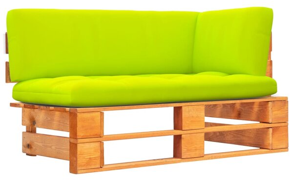 Ogrodowa sofa narożna z palet, miodowy brąz, drewno sosnowe