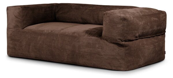 Ciemnobrązowy sztruksowy worek do siedzenia Sofa MooG – SLOWDOWN