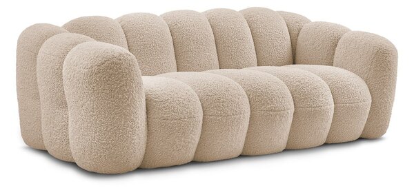 Jasnobrązowa sofa z materiału bouclé 232 cm Hippolyte – Bobochic Paris