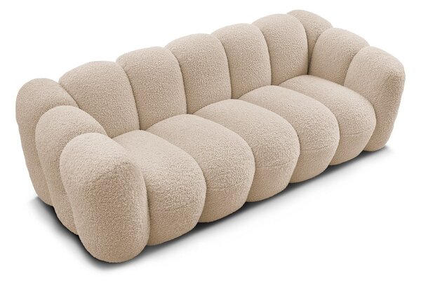 Jasnobrązowa sofa z materiału bouclé 232 cm Hippolyte – Bobochic Paris