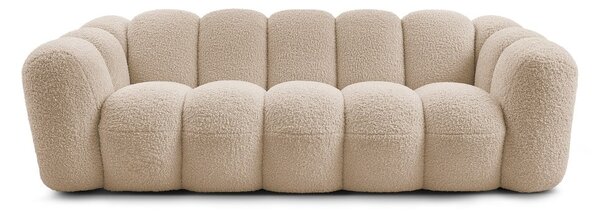 Jasnobrązowa sofa z materiału bouclé 232 cm Hippolyte – Bobochic Paris