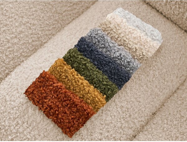 Jasnobrązowa sofa z materiału bouclé 232 cm Hippolyte – Bobochic Paris