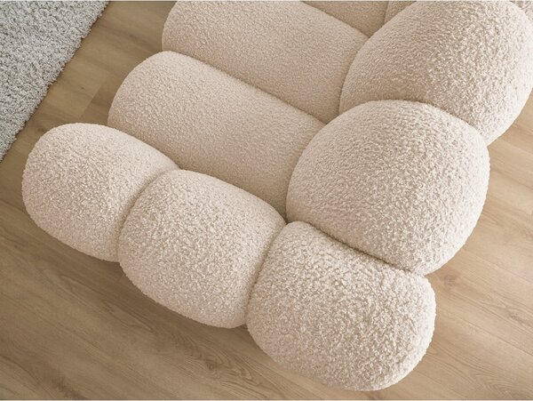 Jasnobrązowa sofa z materiału bouclé 232 cm Hippolyte – Bobochic Paris