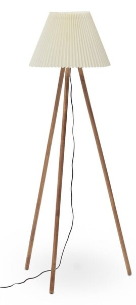 Naturalna lampa stojąca z tekstylnym kloszem (wysokość 149 cm) Benicarlo – Kave Home