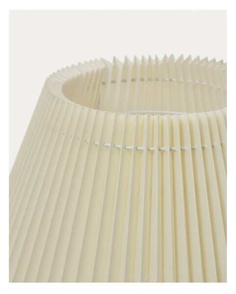 Naturalna lampa stojąca z tekstylnym kloszem (wysokość 149 cm) Benicarlo – Kave Home