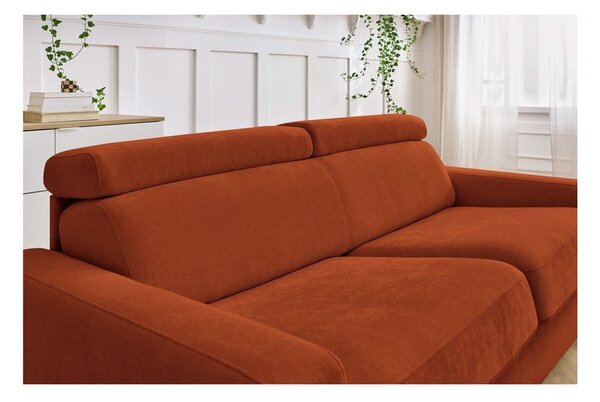 Ceglasta rozkładana sofa 195 cm Monaco – Bobochic Paris