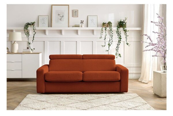Ceglasta rozkładana sofa 195 cm Monaco – Bobochic Paris