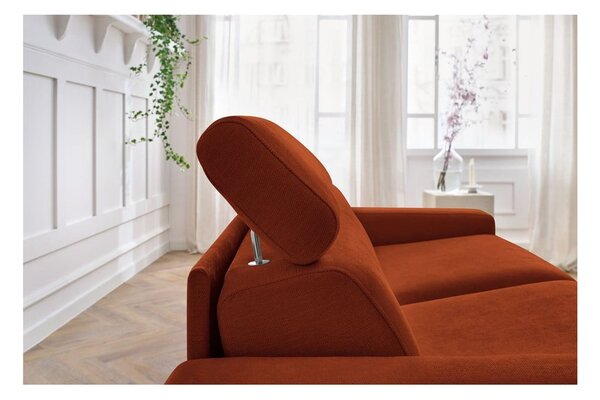 Ceglasta rozkładana sofa 195 cm Monaco – Bobochic Paris