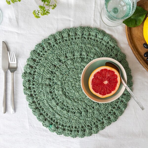 Mata stołowa z mieszanki bawełny ø 35 cm Crochet – Rex London