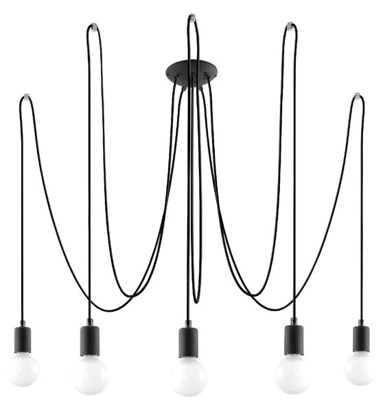 Czarna lampa wisząca 300x300 cm Spider – Sollux