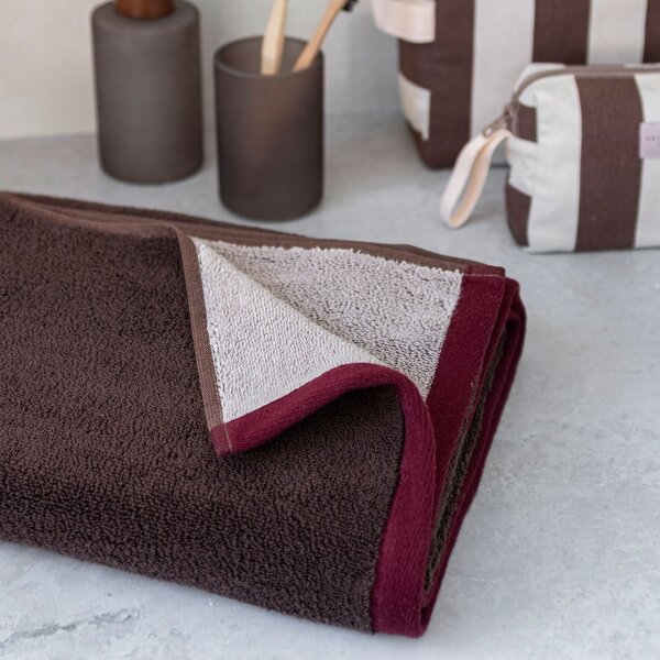 Brązowe ręczniki z bawełny organicznej frotte zestaw 2 szt. 40x55 cm Soft – Mette Ditmer Denmark
